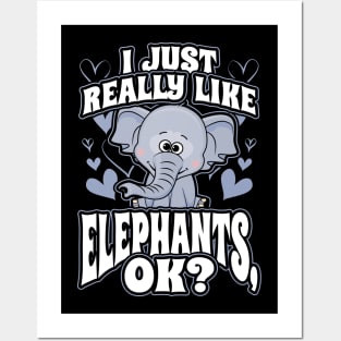 I just really like elephants ok Posters and Art